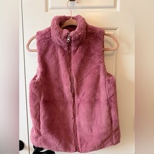 J. Crew Pink Faux Fur Vest